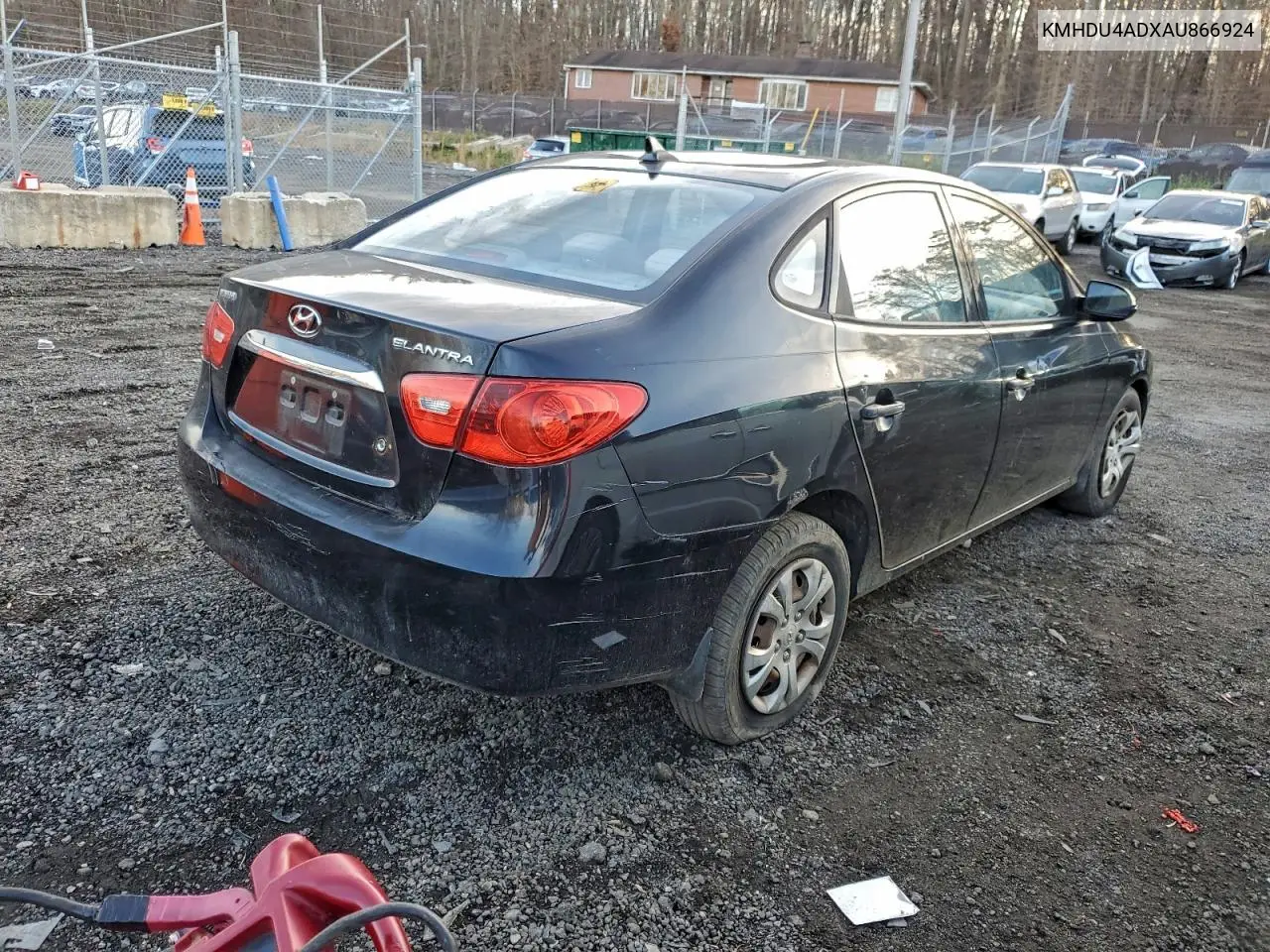 KMHDU4ADXAU866924 2010 Hyundai Elantra Blue