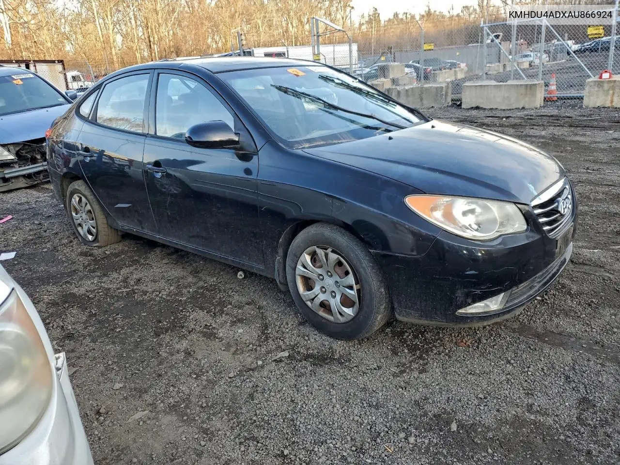 KMHDU4ADXAU866924 2010 Hyundai Elantra Blue