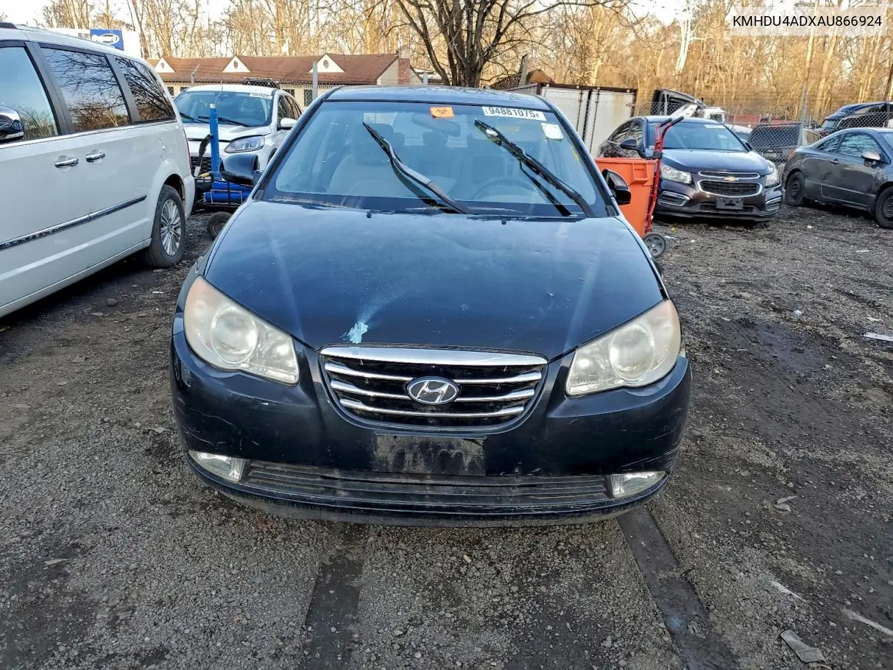 KMHDU4ADXAU866924 2010 Hyundai Elantra Blue