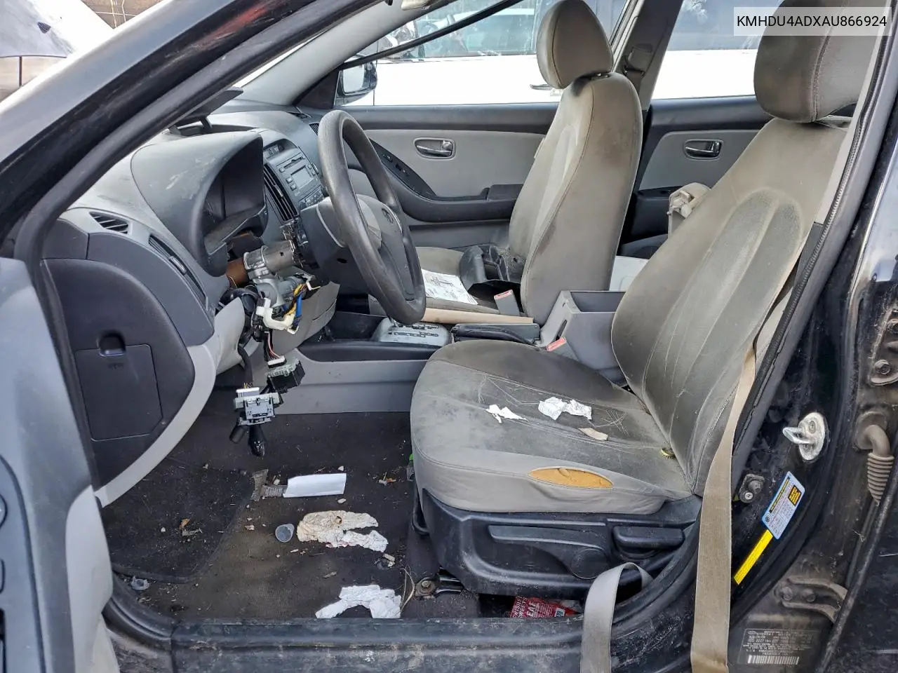 KMHDU4ADXAU866924 2010 Hyundai Elantra Blue