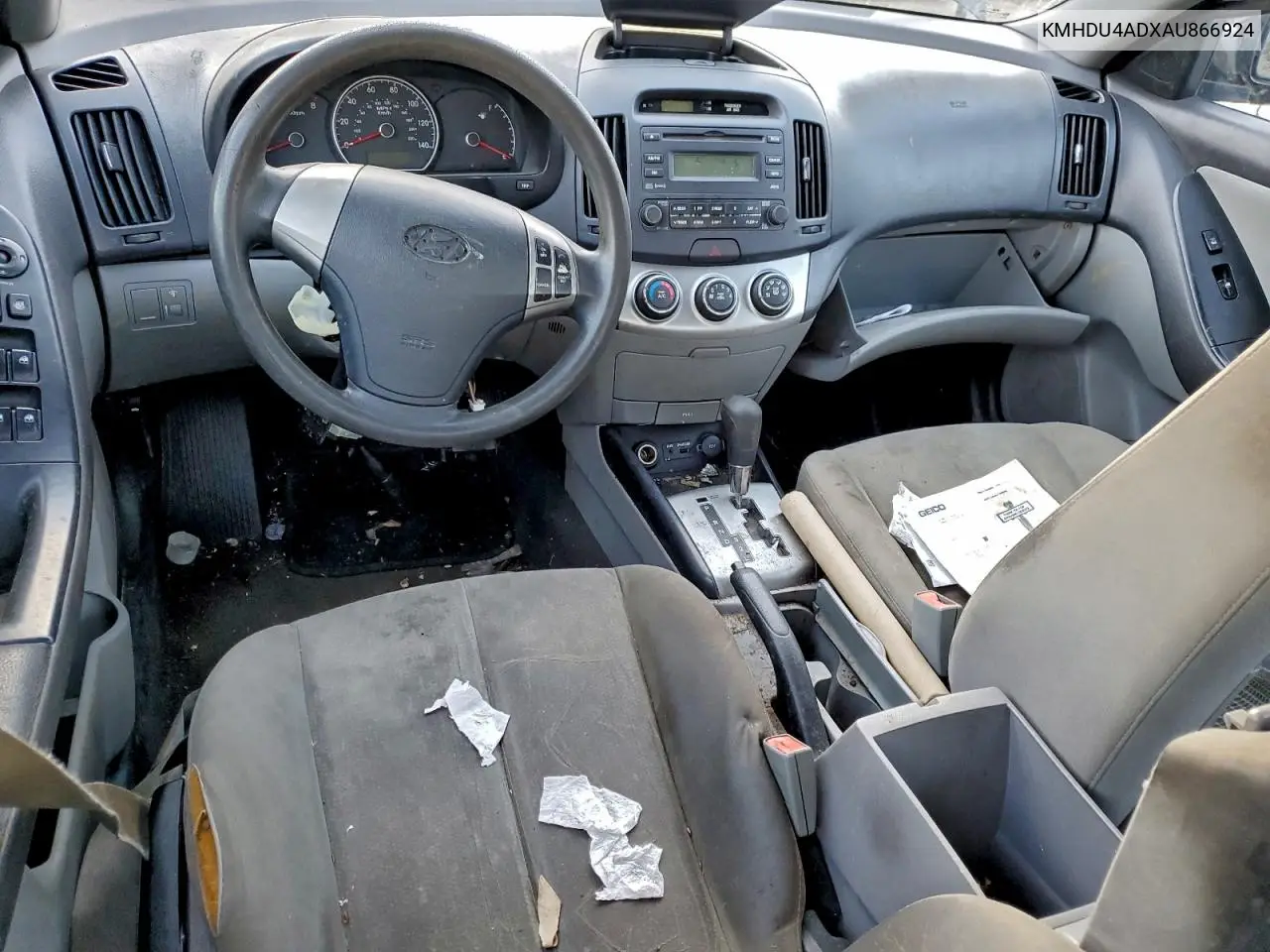 KMHDU4ADXAU866924 2010 Hyundai Elantra Blue