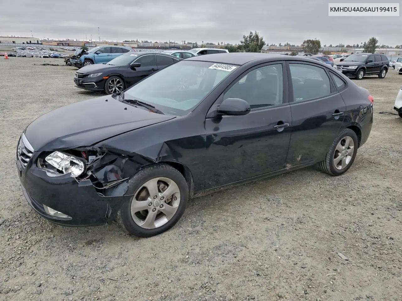 KMHDU4AD6AU199415 2010 Hyundai Elantra Blue
