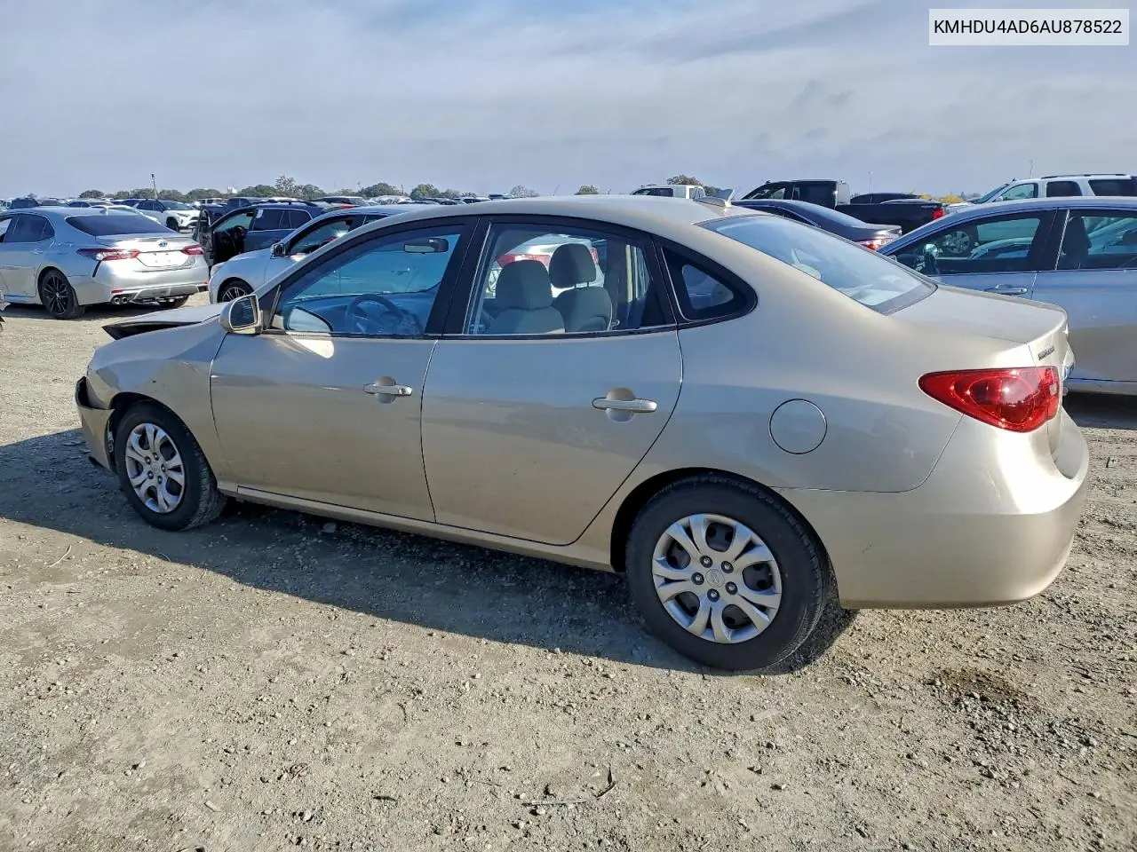 KMHDU4AD6AU878522 2010 Hyundai Elantra Blue