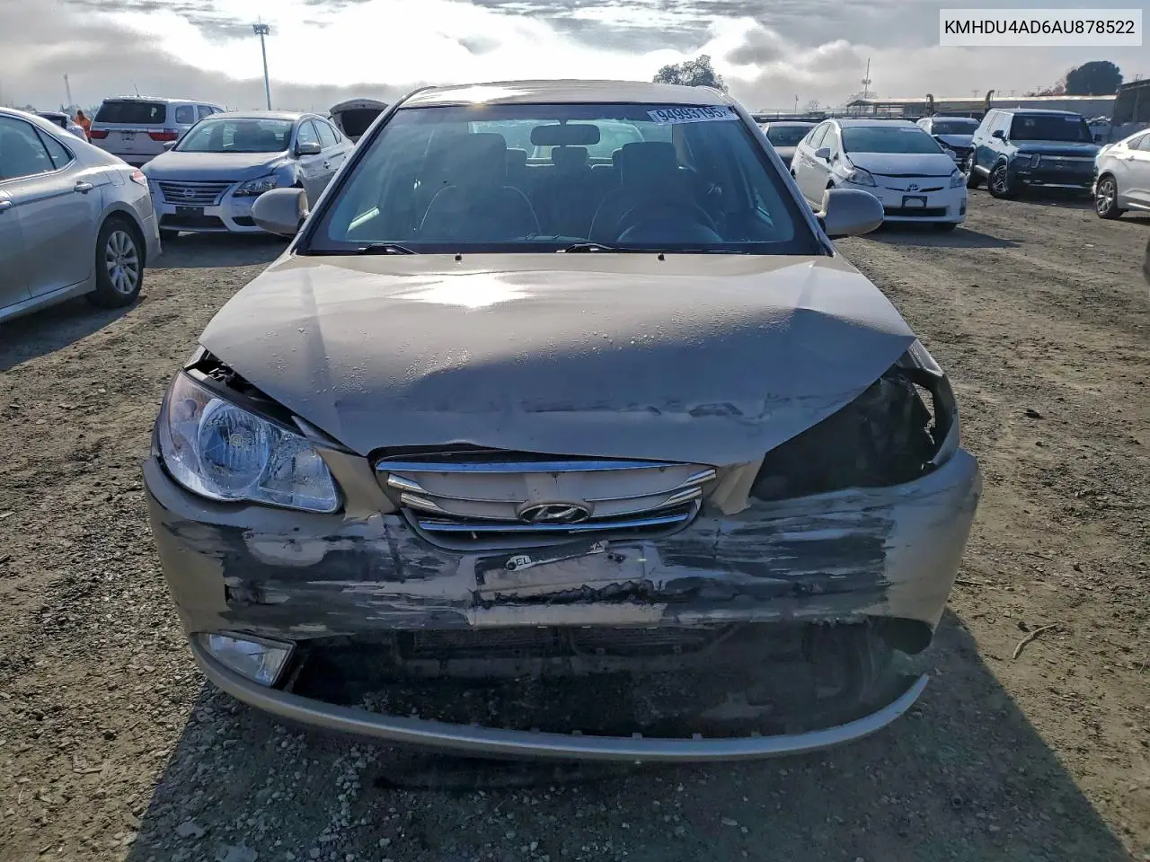 KMHDU4AD6AU878522 2010 Hyundai Elantra Blue