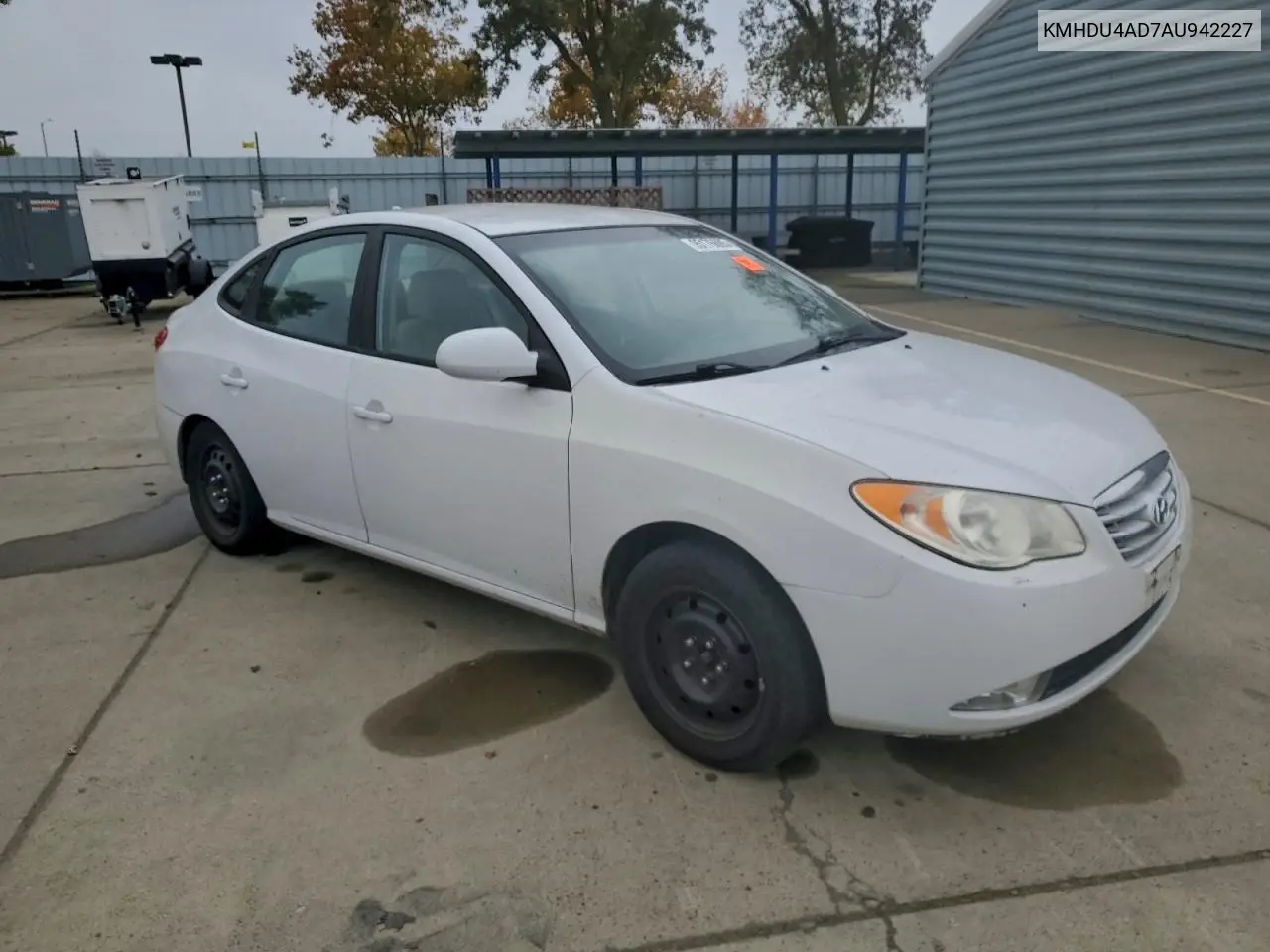 KMHDU4AD7AU942227 2010 Hyundai Elantra Blue