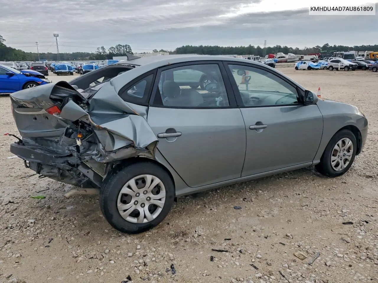 KMHDU4AD7AU861809 2010 Hyundai Elantra Blue