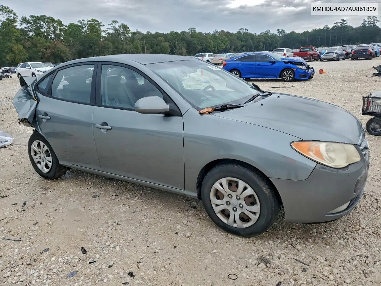 KMHDU4AD7AU861809 2010 Hyundai Elantra Blue