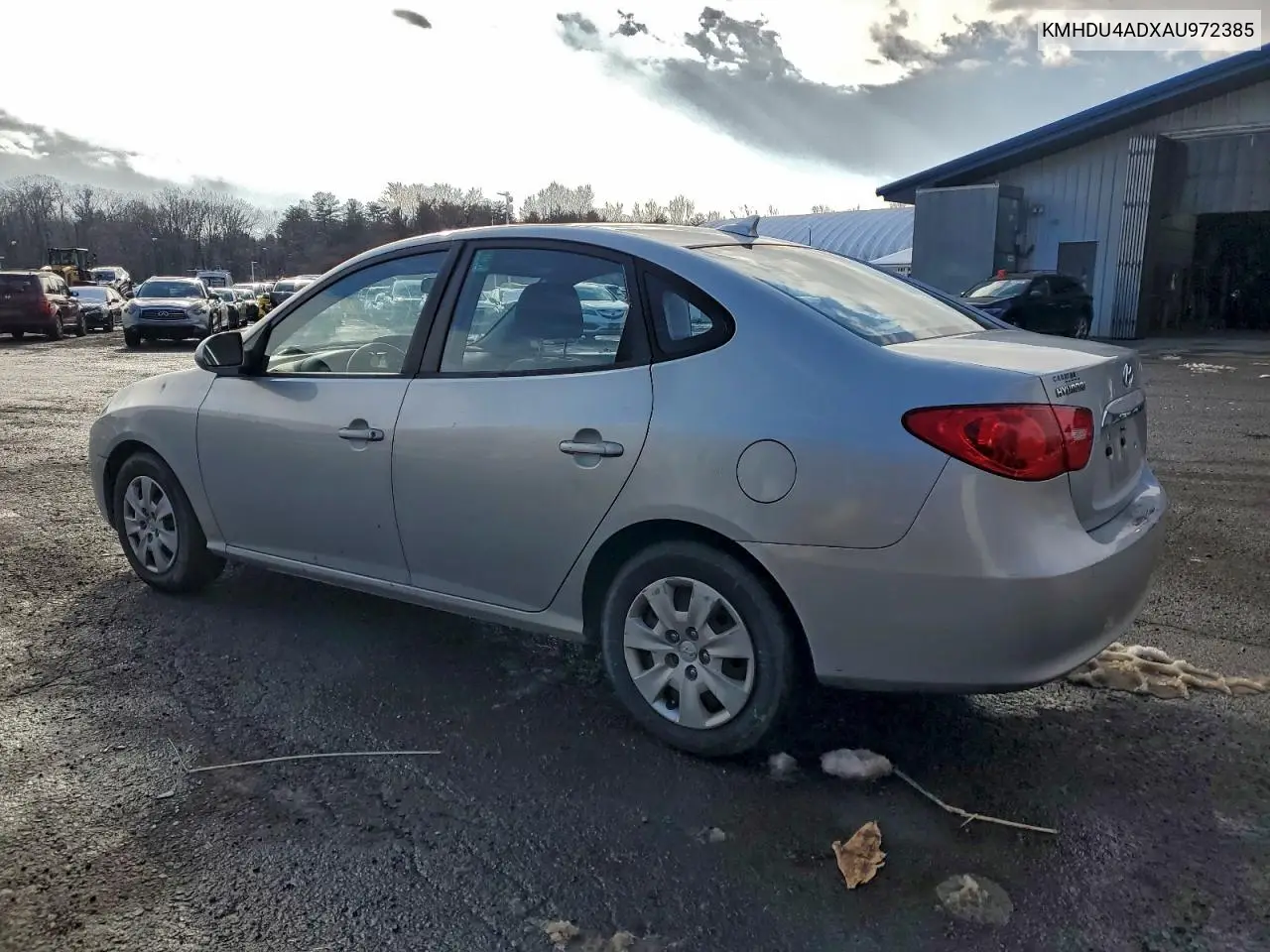 KMHDU4ADXAU972385 2010 Hyundai Elantra Blue