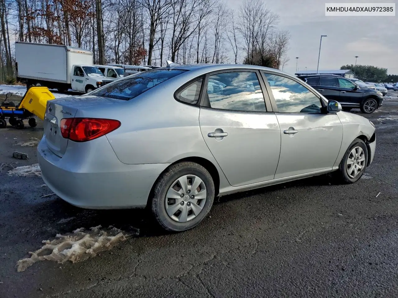 KMHDU4ADXAU972385 2010 Hyundai Elantra Blue