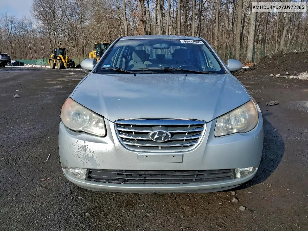 KMHDU4ADXAU972385 2010 Hyundai Elantra Blue