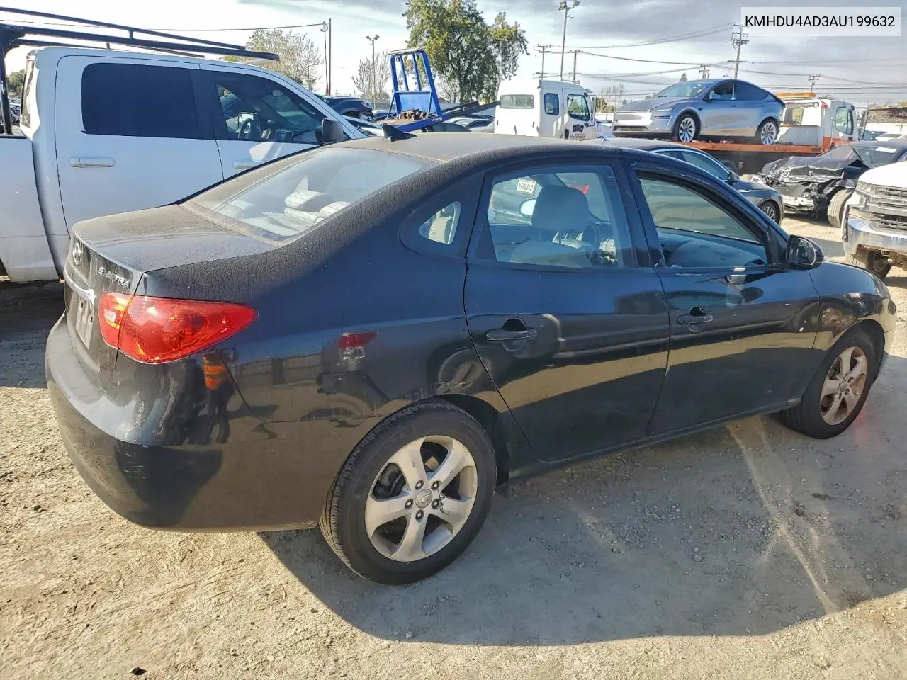KMHDU4AD3AU199632 2010 Hyundai Elantra Blue