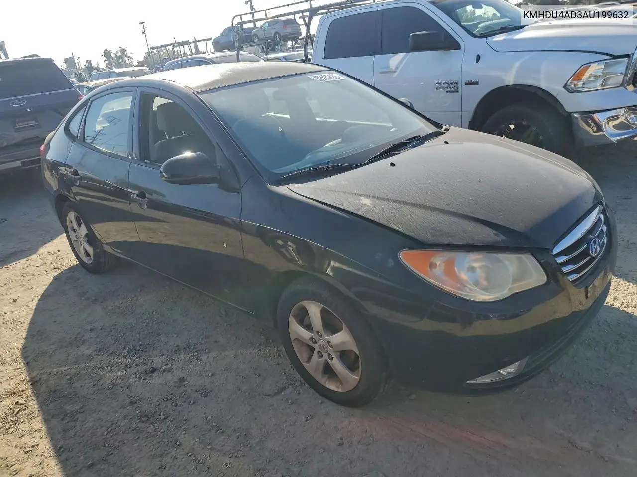 KMHDU4AD3AU199632 2010 Hyundai Elantra Blue