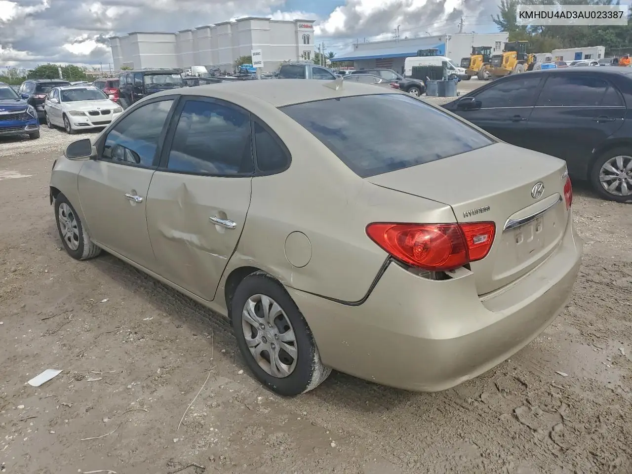 KMHDU4AD3AU023387 2010 Hyundai Elantra Blue