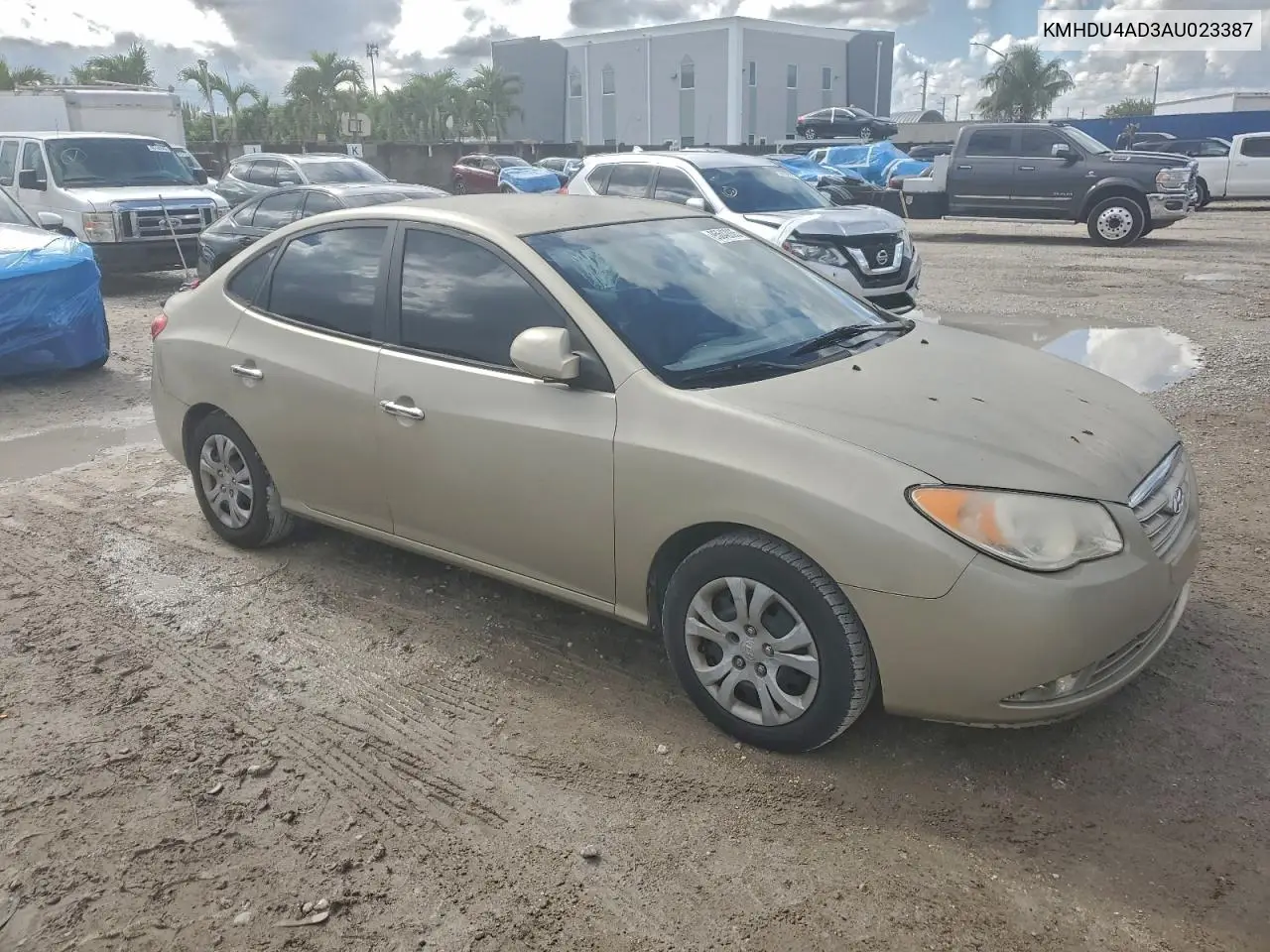 KMHDU4AD3AU023387 2010 Hyundai Elantra Blue