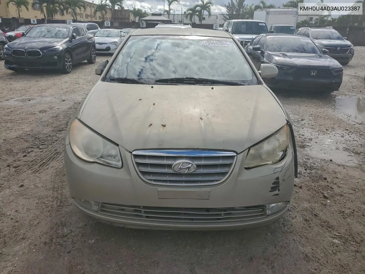 KMHDU4AD3AU023387 2010 Hyundai Elantra Blue
