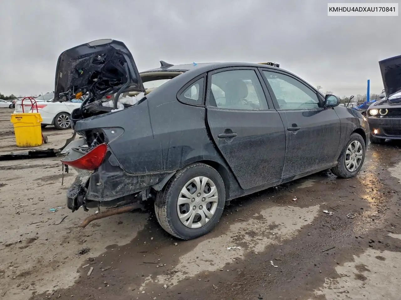 KMHDU4ADXAU170841 2010 Hyundai Elantra Blue