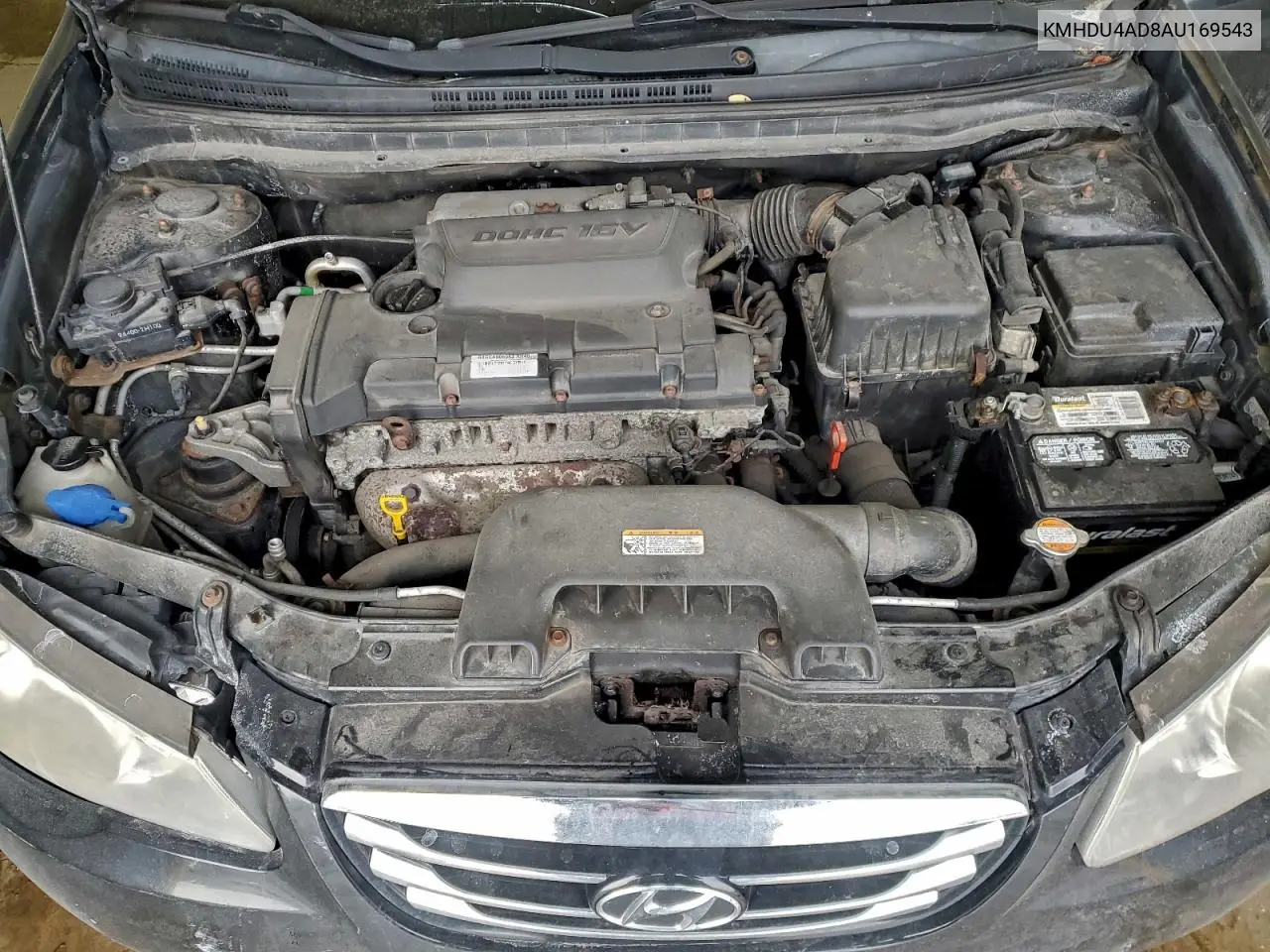 KMHDU4AD8AU169543 2010 Hyundai Elantra Blue