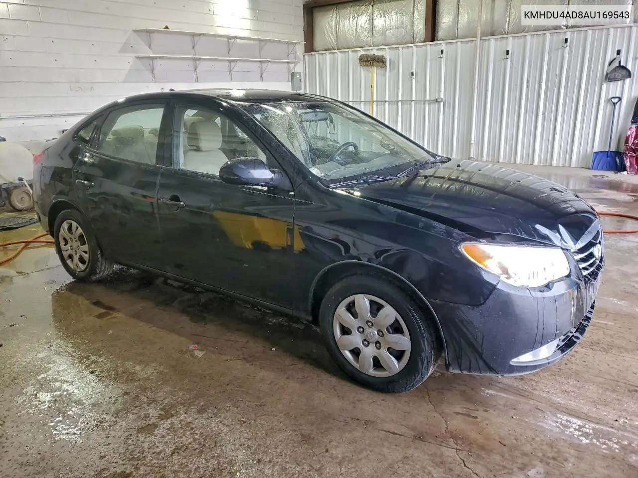KMHDU4AD8AU169543 2010 Hyundai Elantra Blue