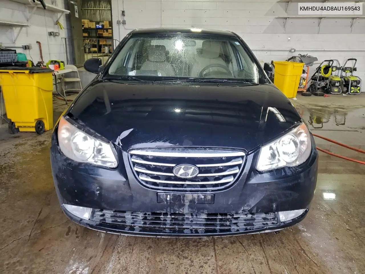KMHDU4AD8AU169543 2010 Hyundai Elantra Blue