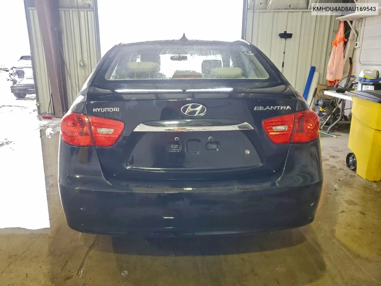KMHDU4AD8AU169543 2010 Hyundai Elantra Blue