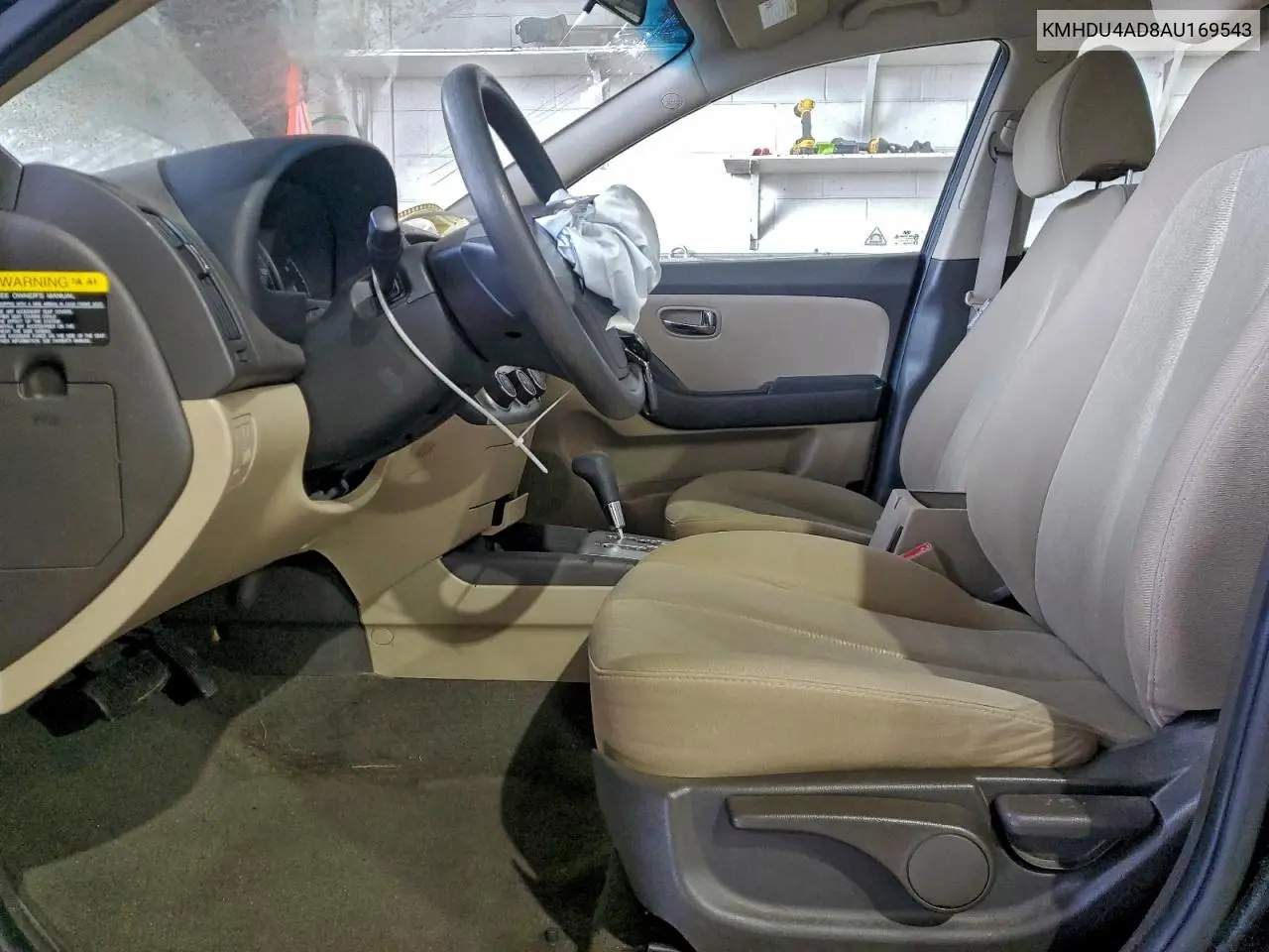 KMHDU4AD8AU169543 2010 Hyundai Elantra Blue