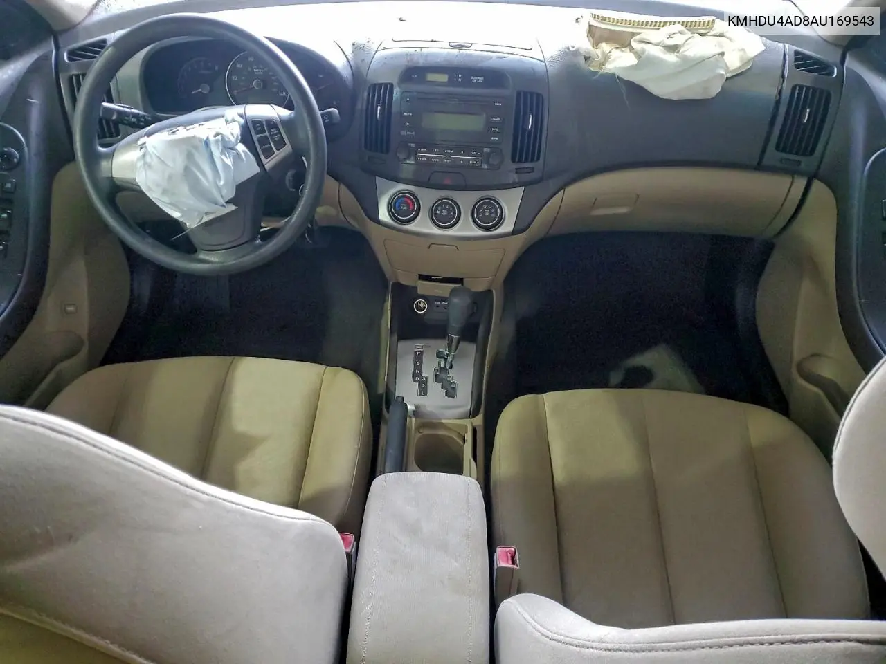 KMHDU4AD8AU169543 2010 Hyundai Elantra Blue