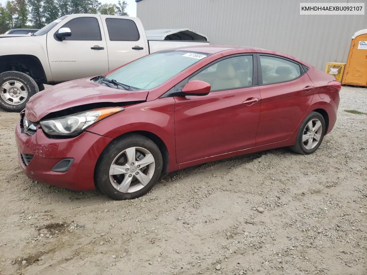 2011 Hyundai Elantra Gls VIN: KMHDH4AEXBU092107 Lot: 71076604