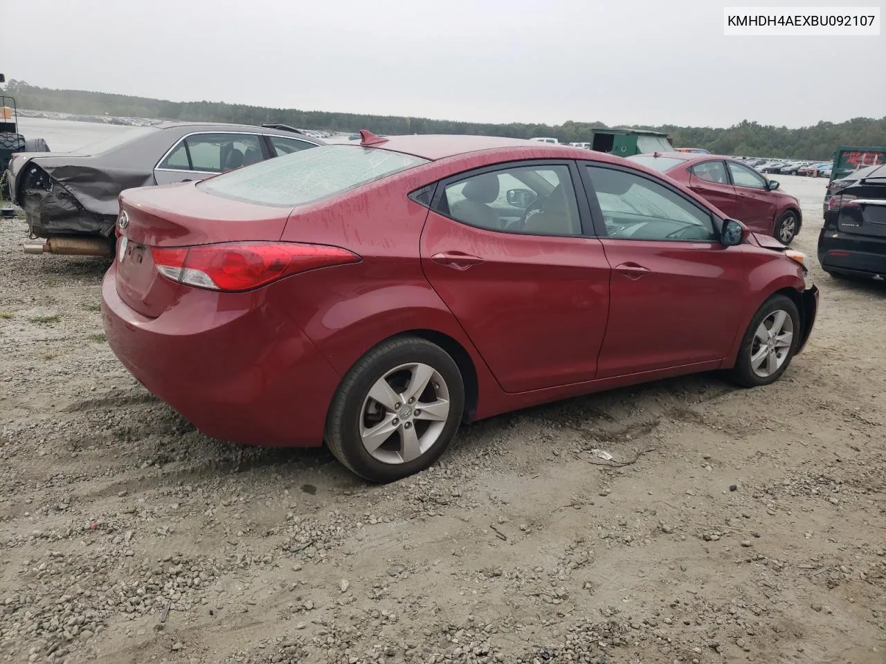 2011 Hyundai Elantra Gls VIN: KMHDH4AEXBU092107 Lot: 71076604