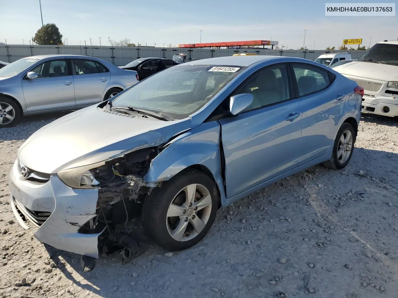 KMHDH4AE0BU137653 2011 Hyundai Elantra Gls