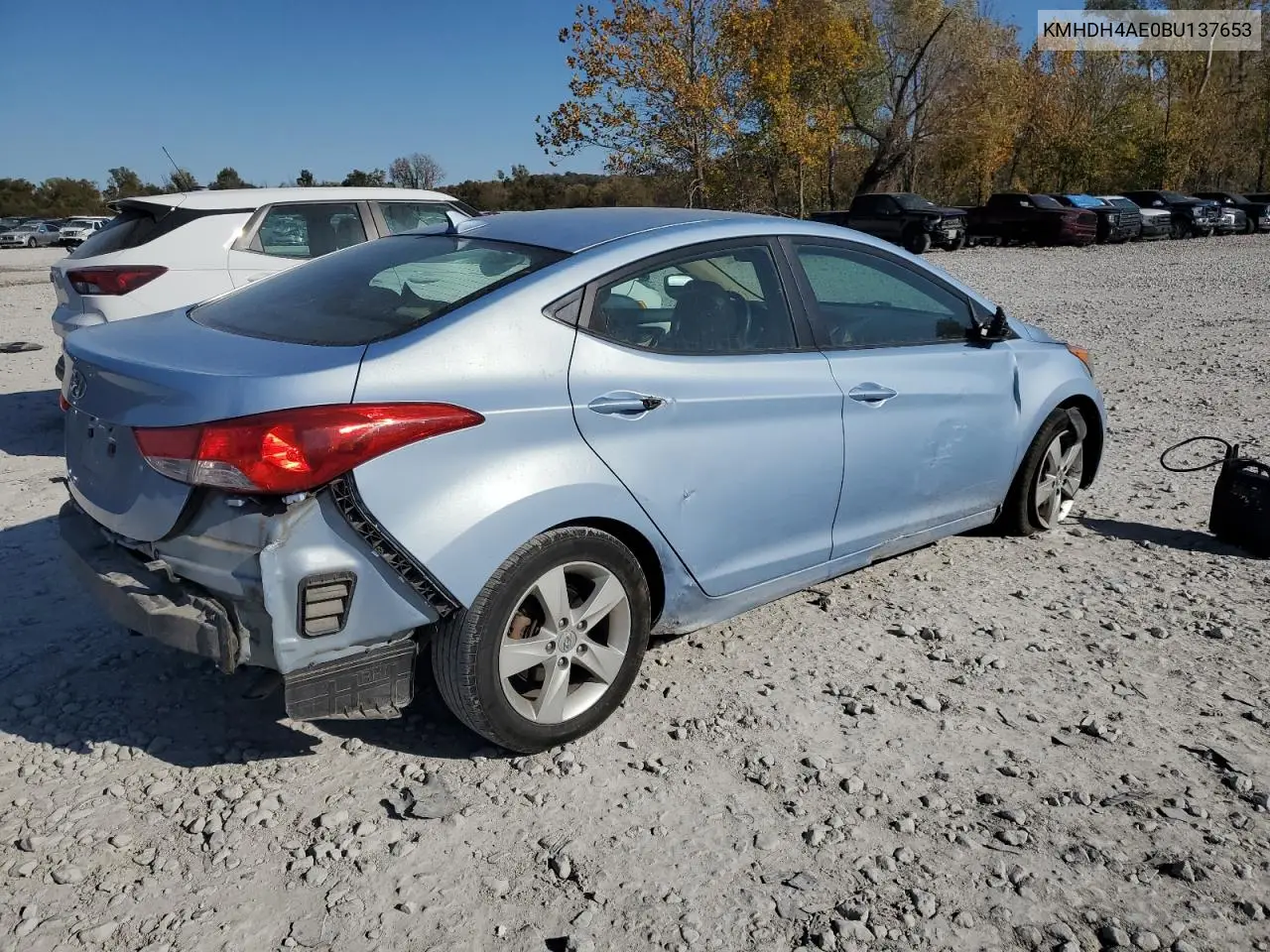 KMHDH4AE0BU137653 2011 Hyundai Elantra Gls