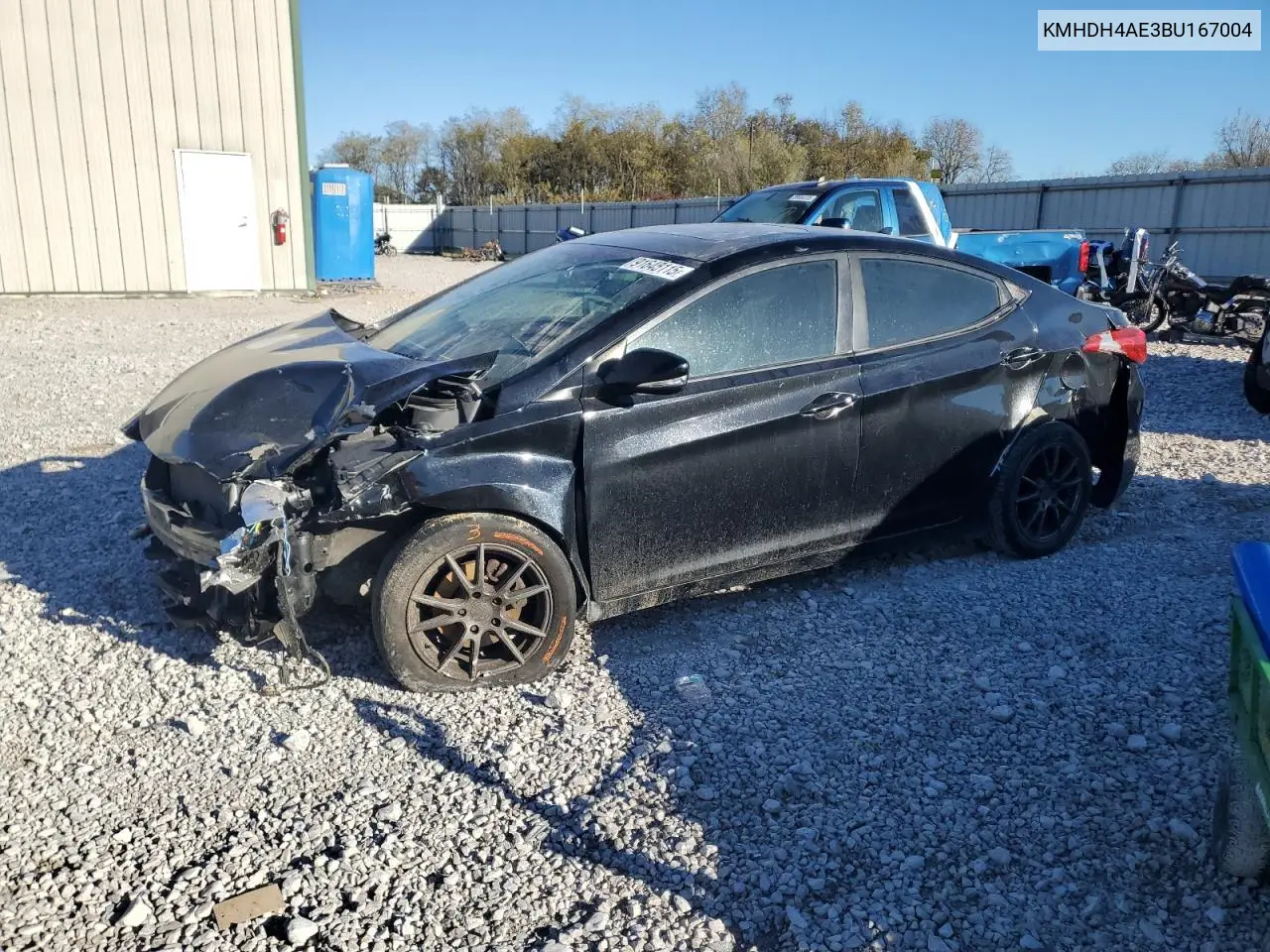 KMHDH4AE3BU167004 2011 Hyundai Elantra Gls