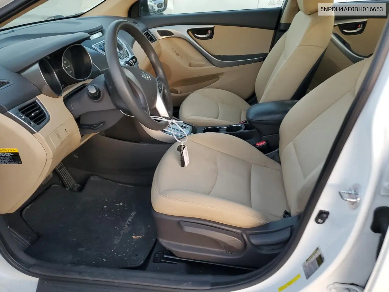5NPDH4AE0BH016653 2011 Hyundai Elantra Gls