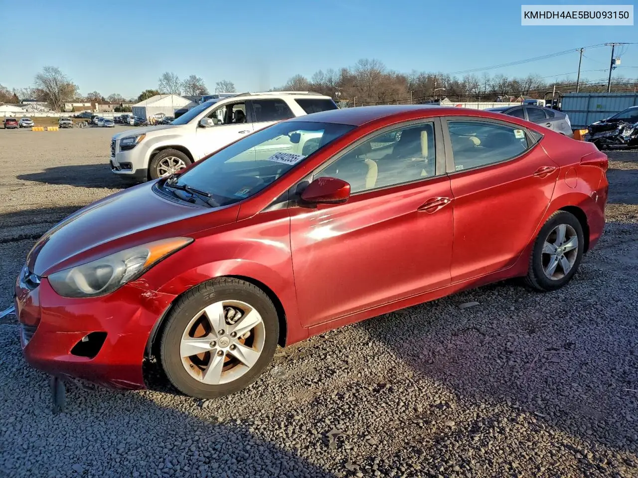 KMHDH4AE5BU093150 2011 Hyundai Elantra Gls