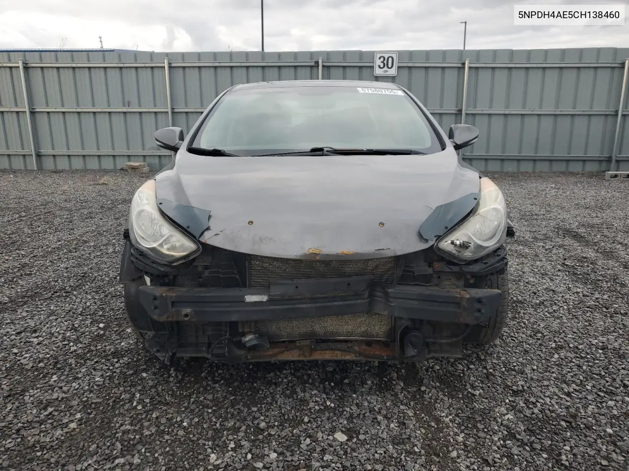 5NPDH4AE5CH138460 2012 Hyundai Elantra Gls