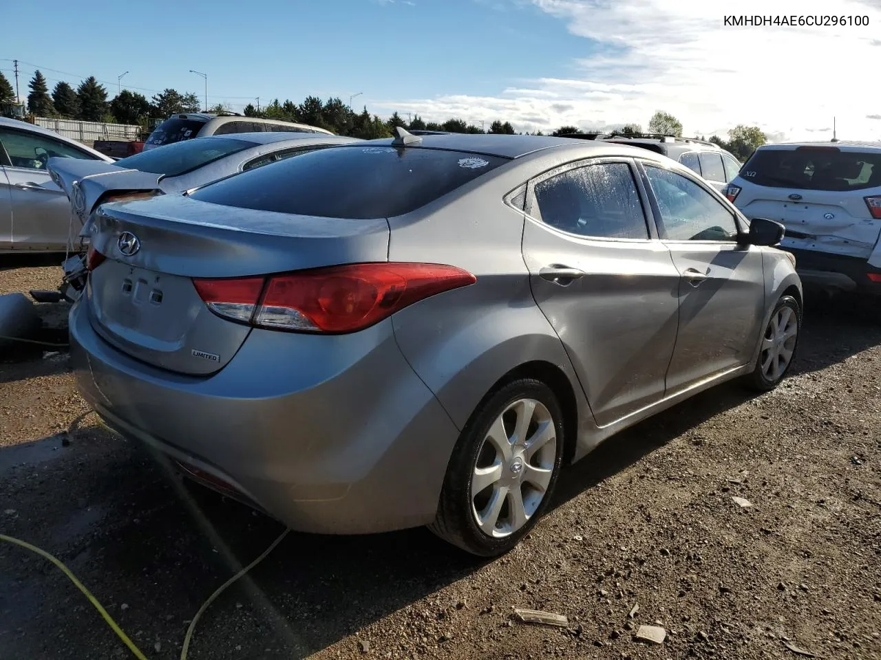 2012 Hyundai Elantra Gls VIN: KMHDH4AE6CU296100 Lot: 72020414