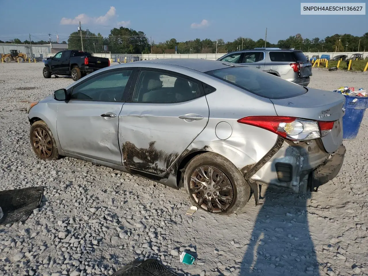 5NPDH4AE5CH136627 2012 Hyundai Elantra Gls