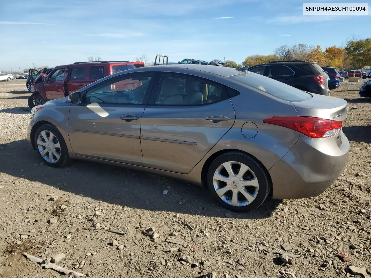 5NPDH4AE3CH100094 2012 Hyundai Elantra Gls