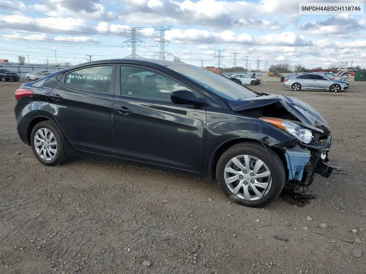 5NPDH4AE0CH118746 2012 Hyundai Elantra Gls