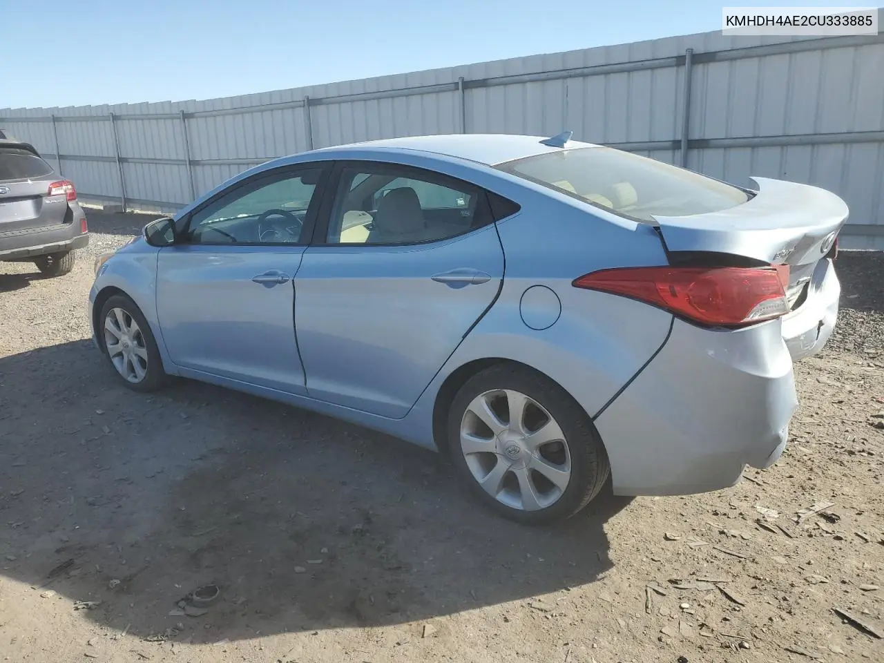 KMHDH4AE2CU333885 2012 Hyundai Elantra Gls