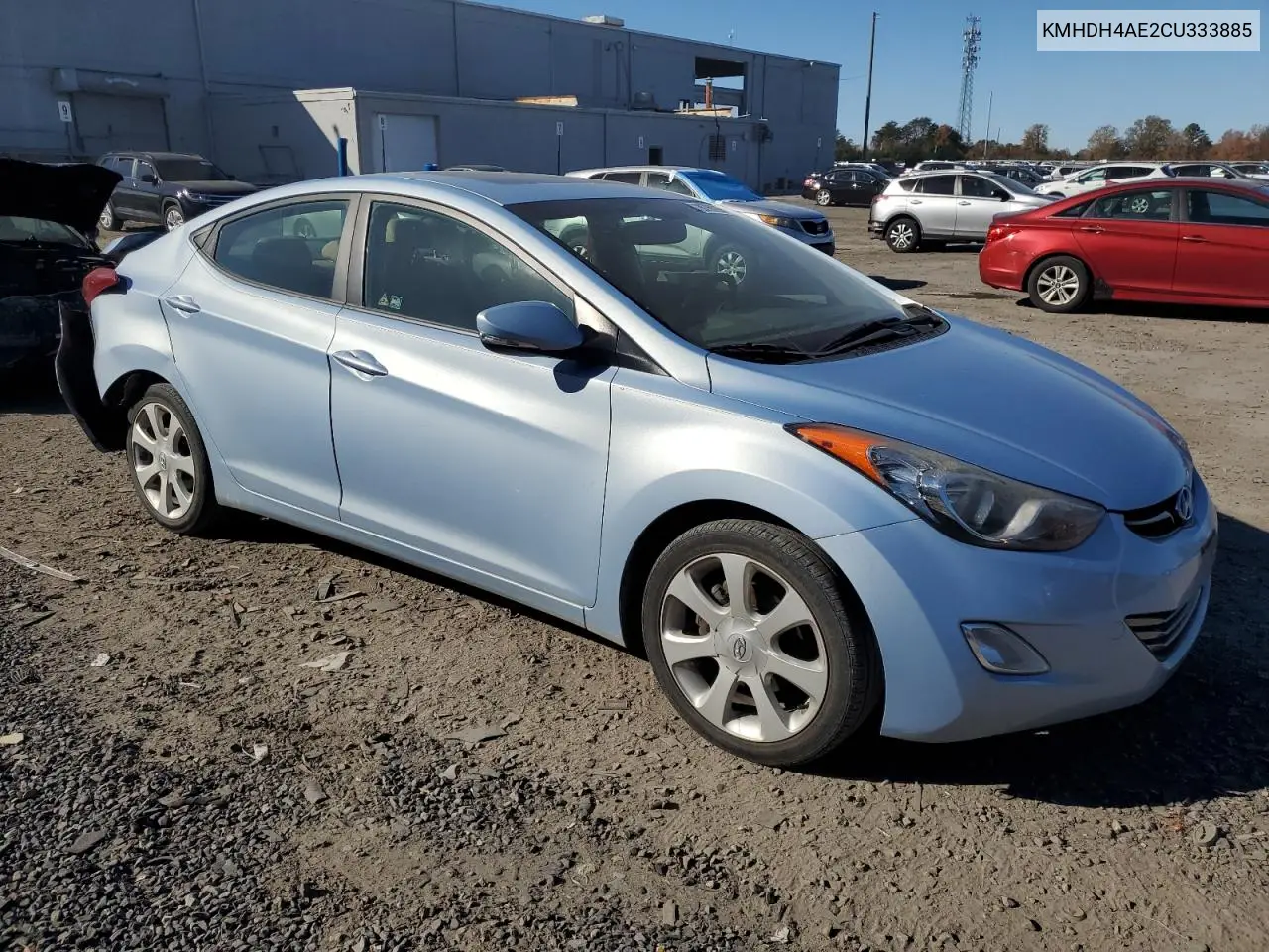 KMHDH4AE2CU333885 2012 Hyundai Elantra Gls