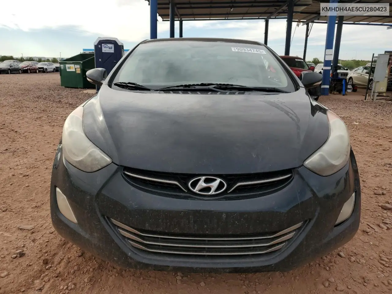 KMHDH4AE5CU280423 2012 Hyundai Elantra Gls