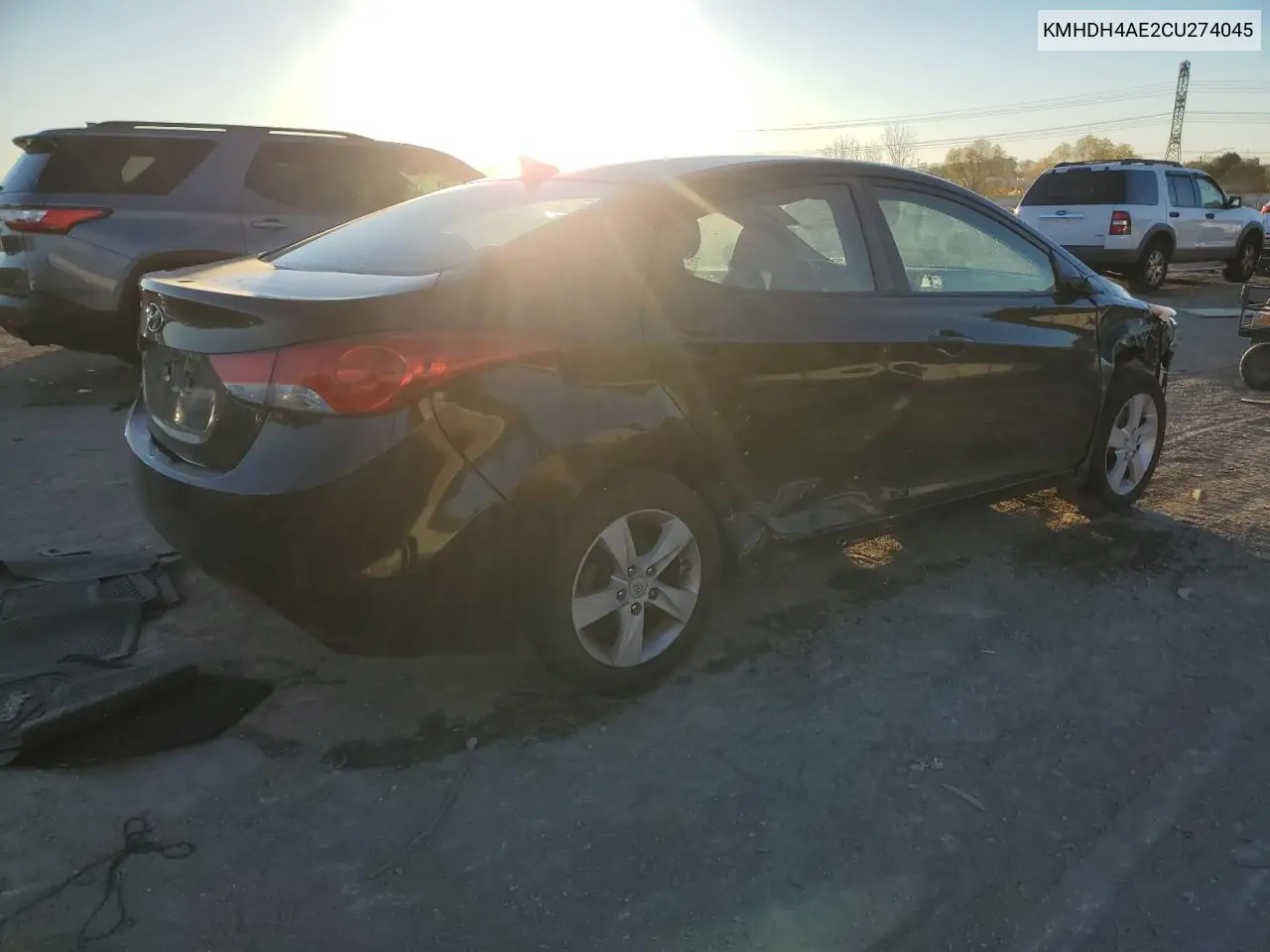 KMHDH4AE2CU274045 2012 Hyundai Elantra Gls