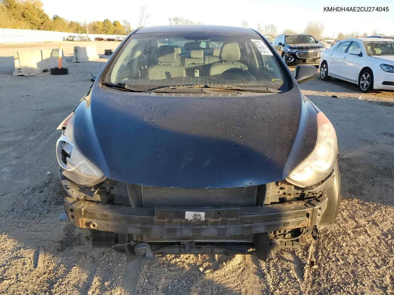 KMHDH4AE2CU274045 2012 Hyundai Elantra Gls