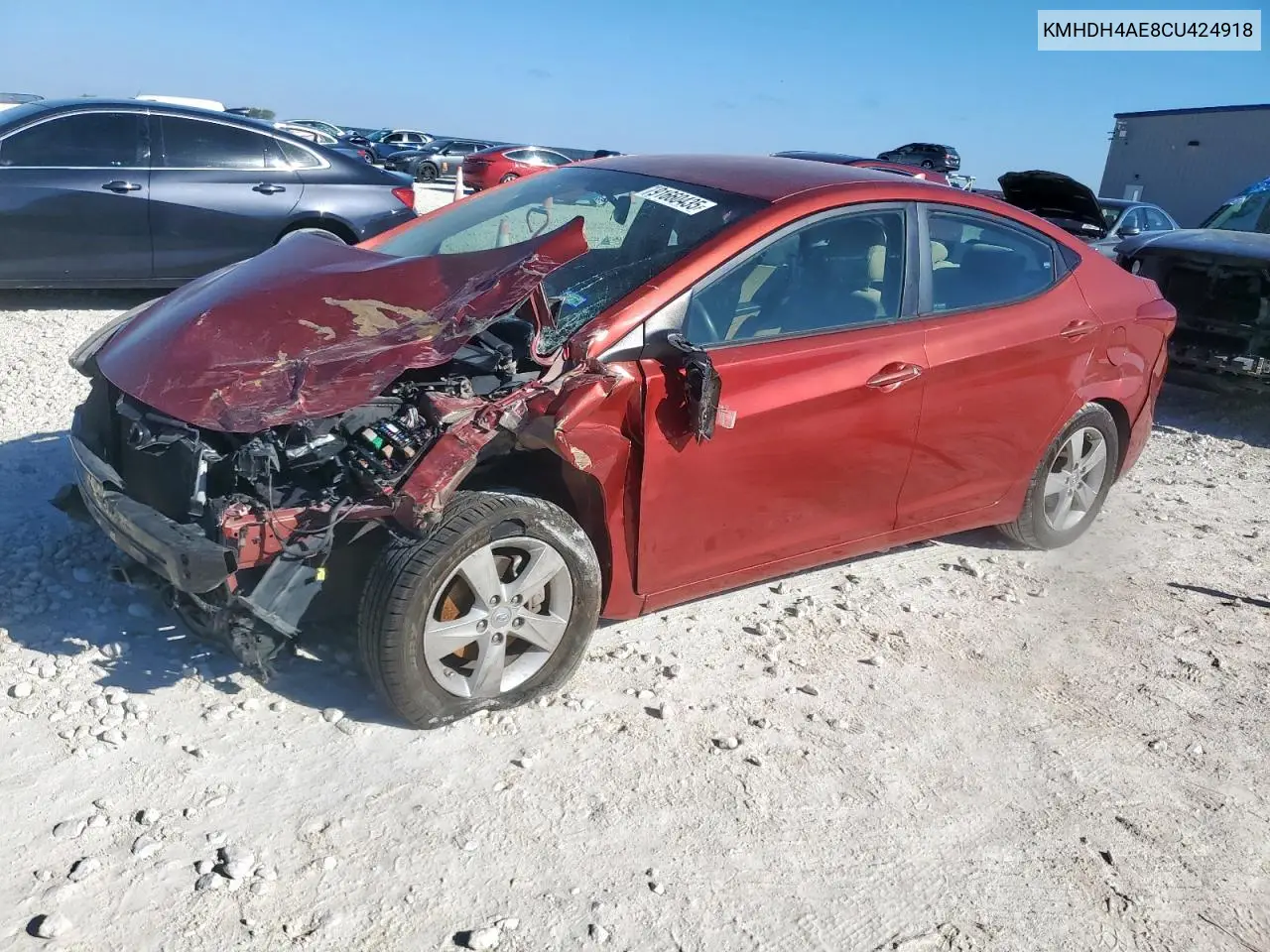 KMHDH4AE8CU424918 2012 Hyundai Elantra Gls