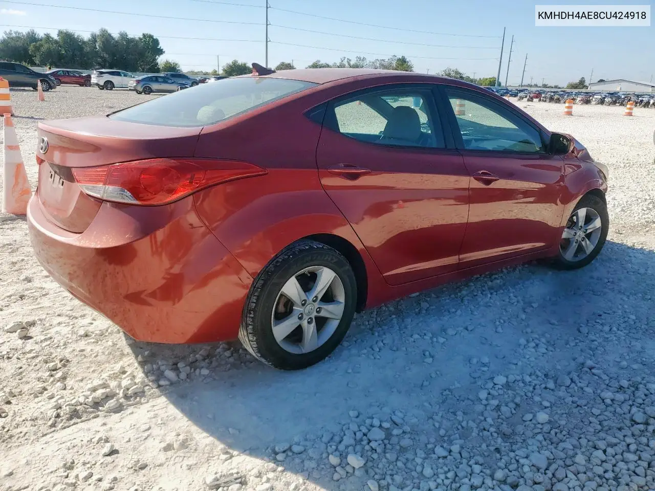 KMHDH4AE8CU424918 2012 Hyundai Elantra Gls