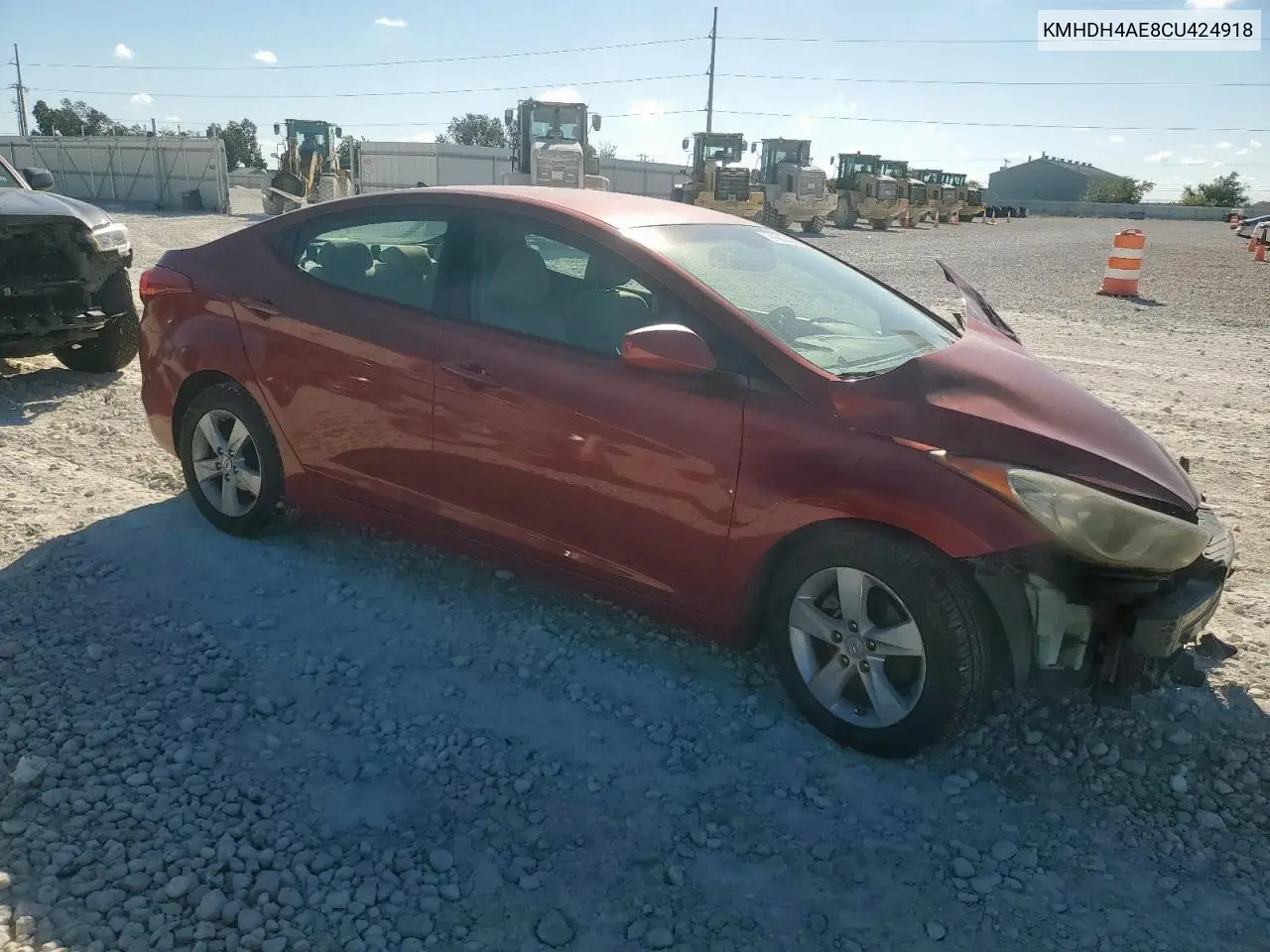 KMHDH4AE8CU424918 2012 Hyundai Elantra Gls