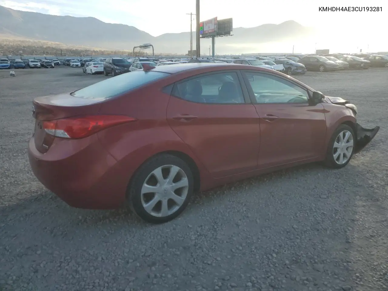KMHDH4AE3CU193281 2012 Hyundai Elantra Gls