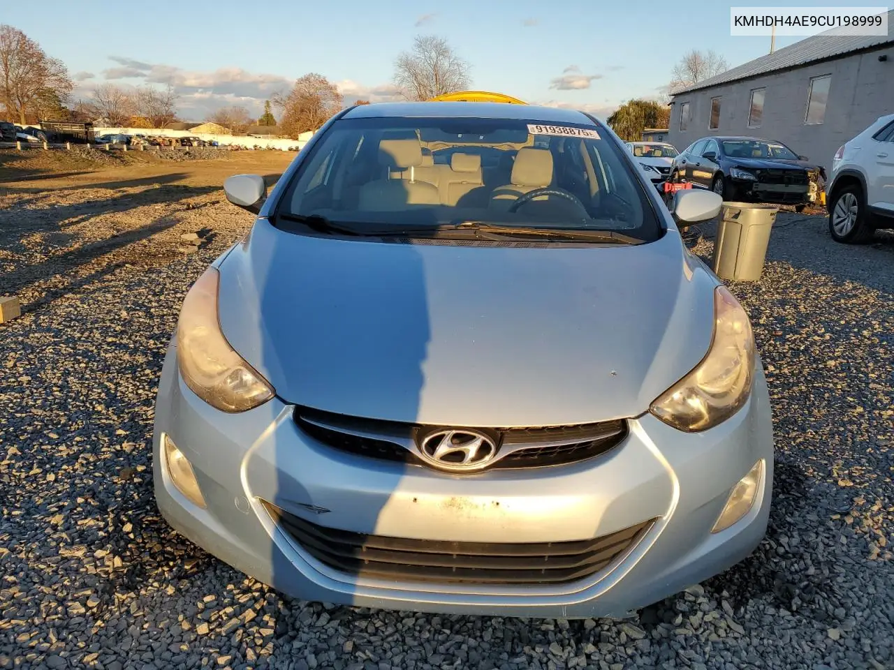 KMHDH4AE9CU198999 2012 Hyundai Elantra Gls