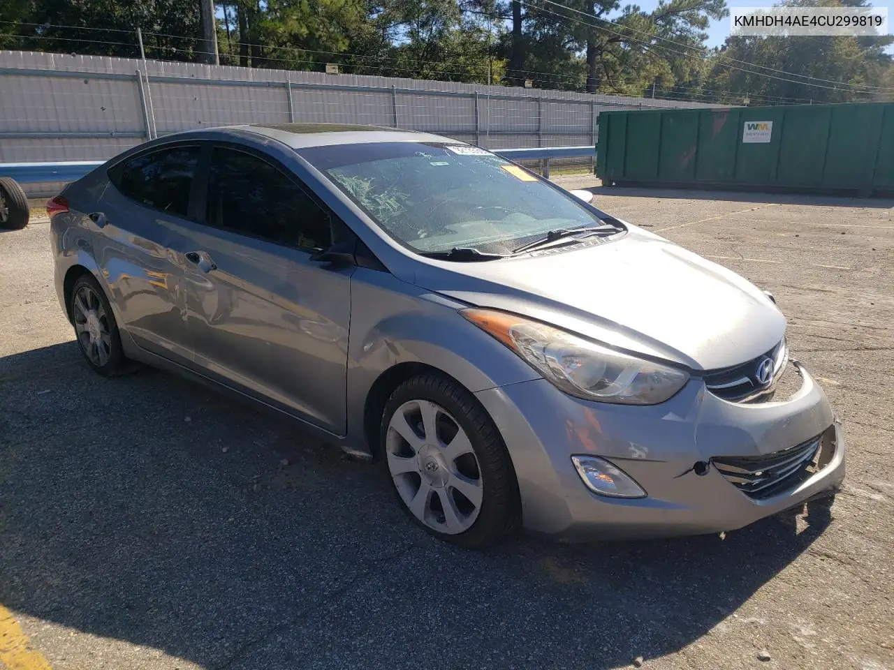 KMHDH4AE4CU299819 2012 Hyundai Elantra Gls