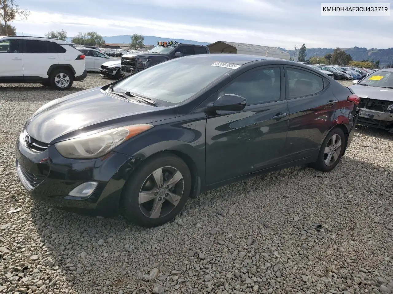 KMHDH4AE3CU433719 2012 Hyundai Elantra Gls